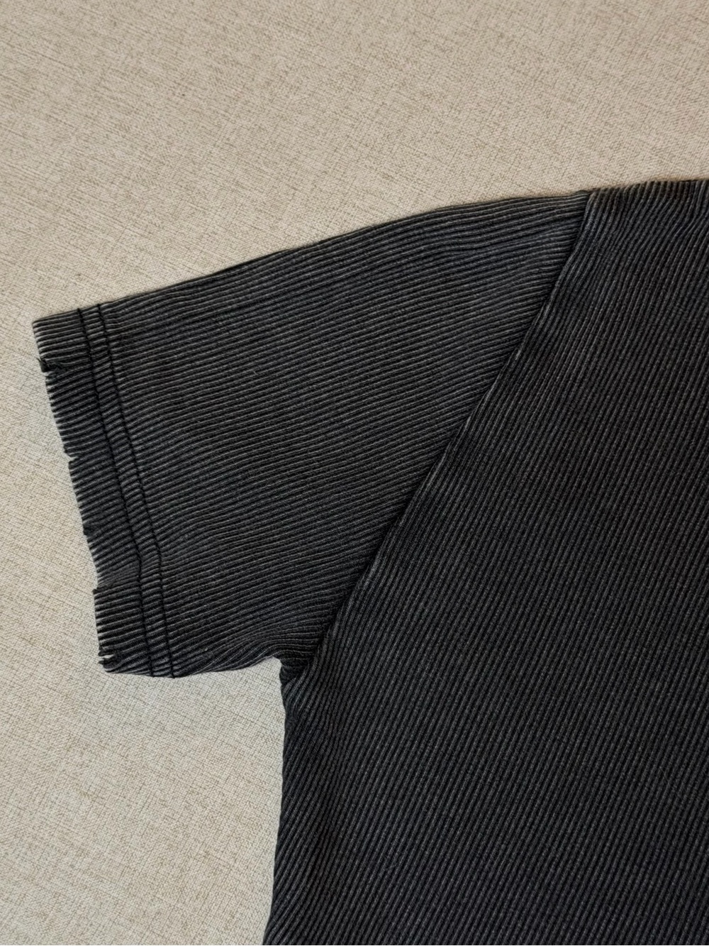 ZARA Black Ribbed Short Sleeve Crop Top - Picture 4 of 4